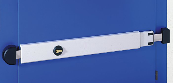 La Spranga regolabile Viro si adatta a porte di larghezza compresa tra 73 e 98 cm