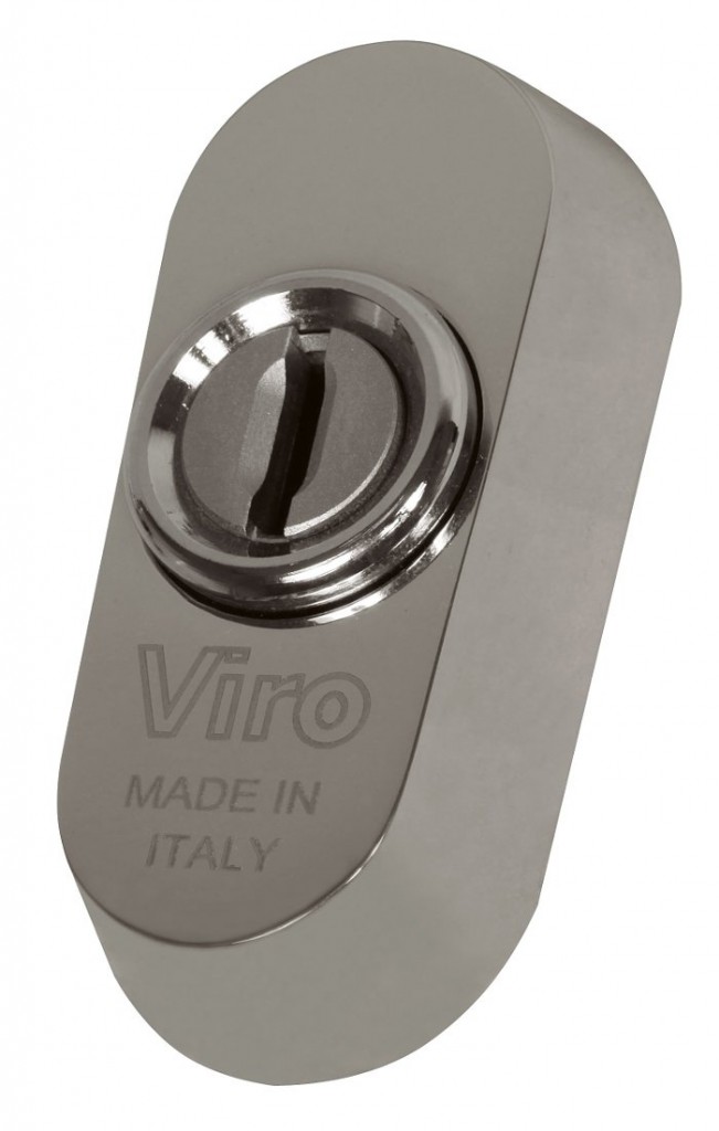 La rosetta universale Viro può essere montata praticamente su tutte le serrature con cilindro europeo, anche prive di fori DIN.