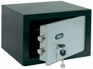 A free standing safe, which can be recognised by the high quality finish of the case and the absence of fins on the rear.