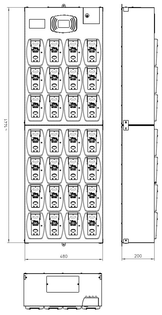 Configuration 12 + 16 below = 28 compartments Viro AMS