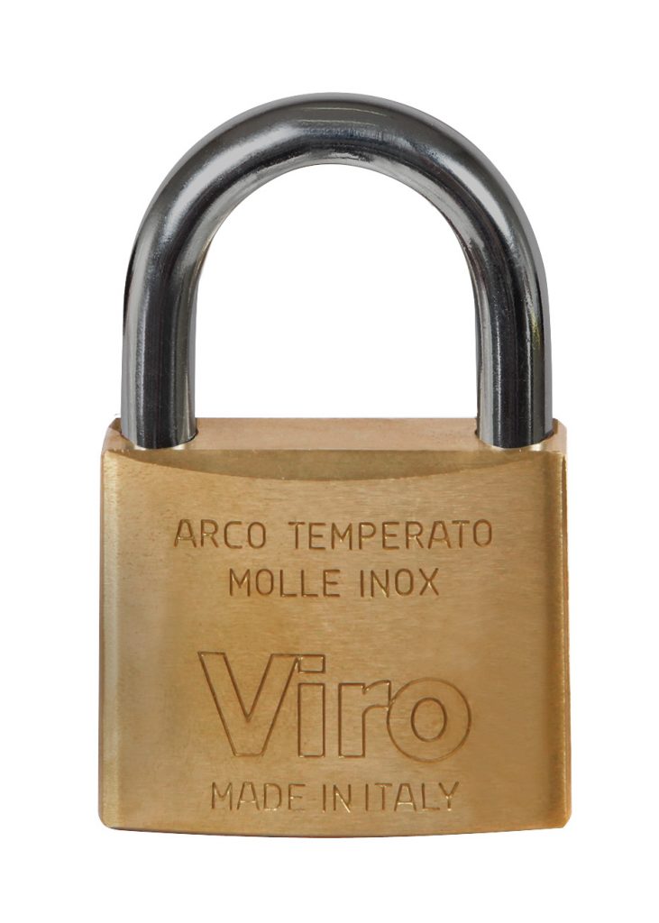 Viro rectangular padlock with shackle