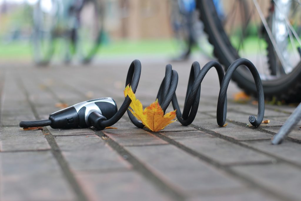 La bicicleta con candado para scooter eléctrico para protegerla de robos.