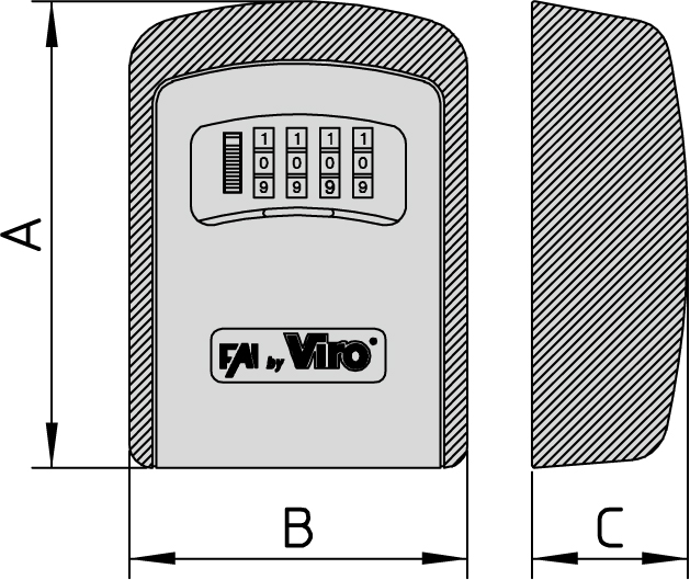 Key Storage Lock Box with Combination for B&Bs